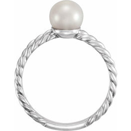 Sterling Silver Cultured Freshwater Pearl Ring