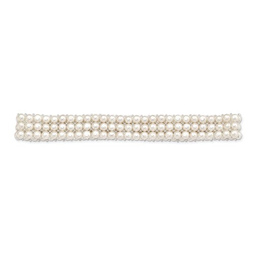 3-Rows Pearls Choker