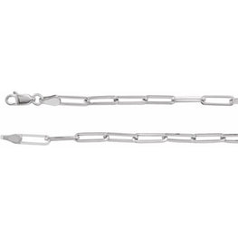 Sterling Silver Flat Link 18" Chain
