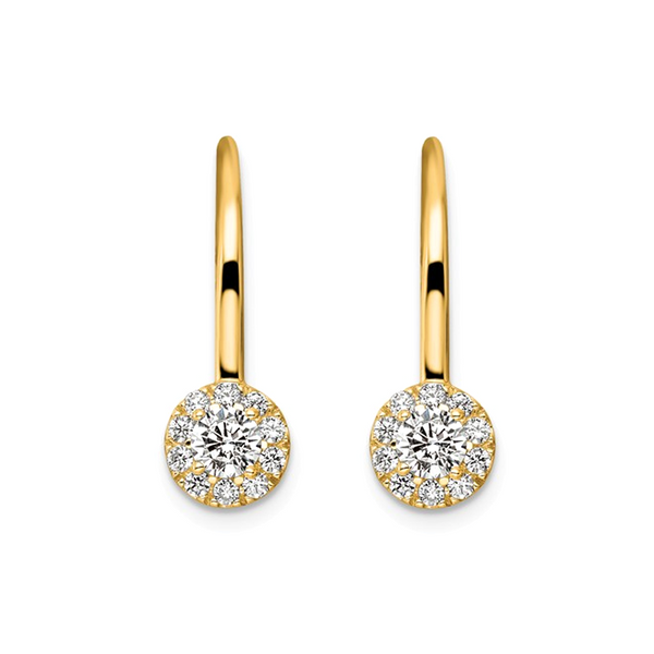 Gold leverback drop earrings deals