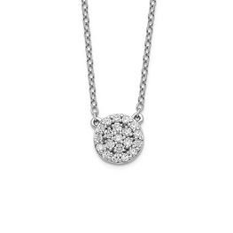 14K White Gold Lab Grown Diamond 18in Necklace