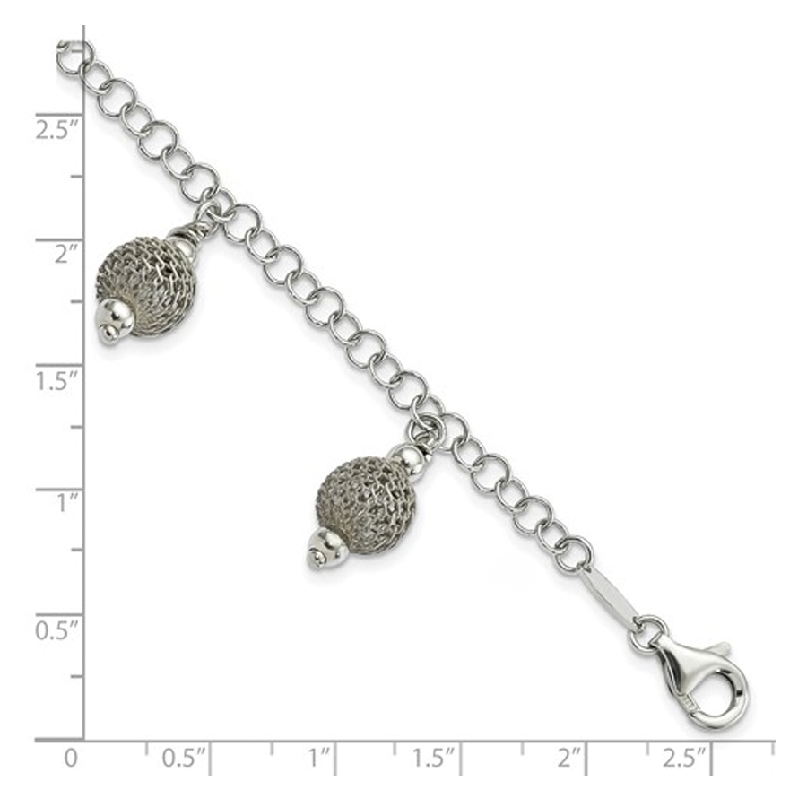 Leslie's Sterling Silver Fancy Link Bracelet