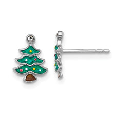 Sterling Silver CZ Snowflake Post Earrings