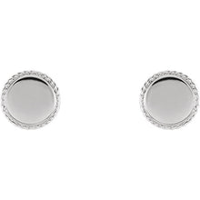 14K Gold Engravable Rope Earrings