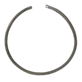 Braided Sterling Silver Collar Necklace