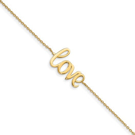 14K Polished LOVE Bracelet