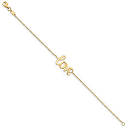 14K Polished LOVE Bracelet