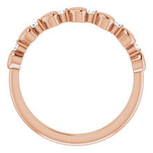 14K Yellow Gold 1/10 CTW Diamond Stackable Heart Ring