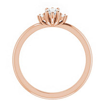 14K Yellow Gold 8x4 mm Marquise Diamond Engagement Ring