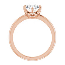 14K Rose Gold 9x7 mm Oval Engagement Ring
