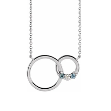 14K White Gold 1-5 Stone Family Circle 18