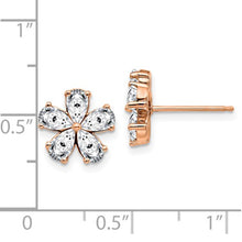 14K Yellow Gold Flower Earring G H I True Light Moissanite