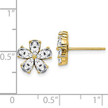 14K  Gold Flower  Moissanite Earrings