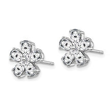 14K Yellow Gold Flower Earring G H I True Light Moissanite