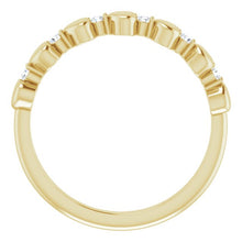 14K Yellow 1/10 CTW Diamond Stackable Heart Ring