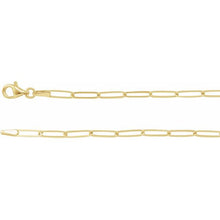 14K Yellow Gold Elongated Link Chain