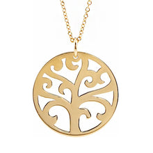 14K Yellow Gold Tree 16-18