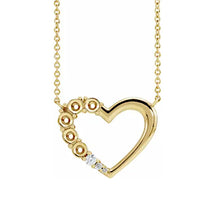 14K Yellow Gold & Natural Diamond 5-Stone Family Heart 18