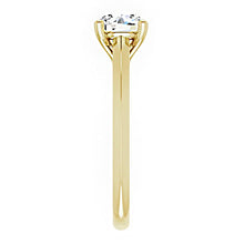 14K Yellow Gold 6.5 mm Solitaire Engagement Ring