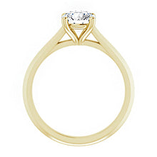 14K Yellow Gold 6.5 mm Solitaire Engagement Ring