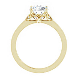 14K White Gold 7.4 mm Round Engagement Ring