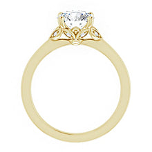 14K White Gold 7.4 mm Round Engagement Ring