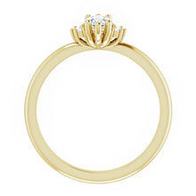 14K Rose Gold 8x4 mm Marquise Diamond Engagement Ring