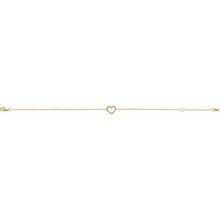 14K Yellow Heart 6 1/2-7 1/2