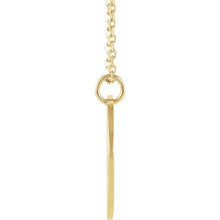 14K Yellow Gold Pierced Heart Engravable Disc 16-18