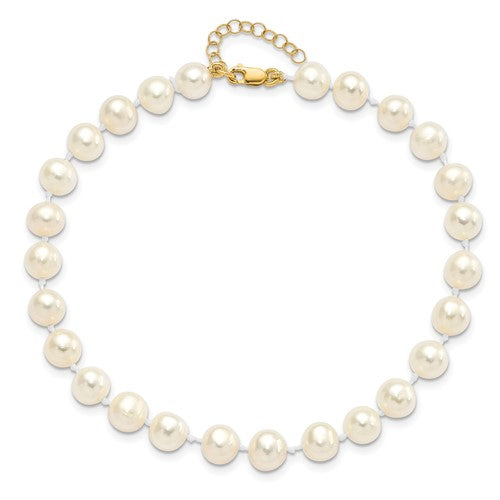 14k Cultured Pearl Necklace, Bracelet & Earrings Set