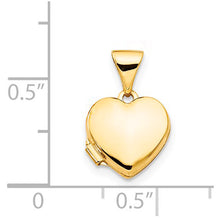 14k Yellow Gold Heart Locket Necklace