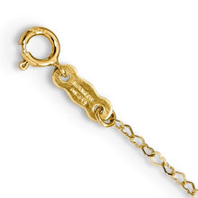 14k Polished Open Hearts on Heart Link 17-Station Necklace