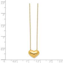 14k Polished Puffed Heart 18in Necklace