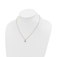 14k Two-tone Heart Lock and Key Necklace