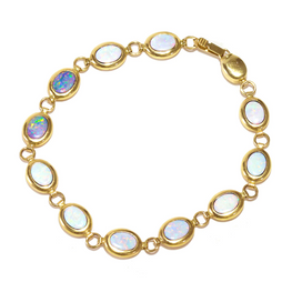 14K Gold Moonstone Tennis Bracelet