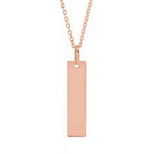 Sterling Silver Engravable Bar Necklace