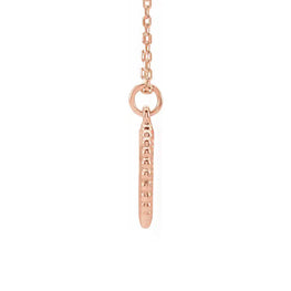 18K Rose Gold-Plated Engravable Beaded Necklace