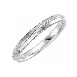 18K White Gold 2.5 mm Knife Edge Wedding Band