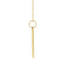 18K Rose Gold-Plated Engravable Bar Necklace