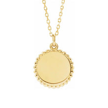 925 Sterling Silver Engravable Beaded Necklace