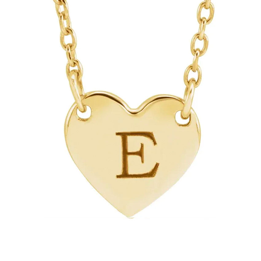18K Yellow Gold-Plated  8x7.2 mm Heart Necklace