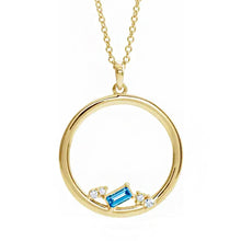 14K Yellow Gold Natural Diamond 1-6 stone Family Circle Necklace