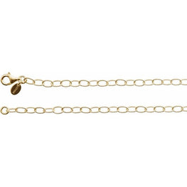 24K Gold Plated Sterling Silver Knurled Cable 16" Chain