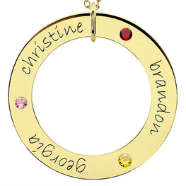 14K Yellow Gold Posh Mommy® Engravable Loop Pendant