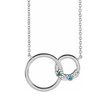 Sterling Silver 1-5 Stone Family Circle 18