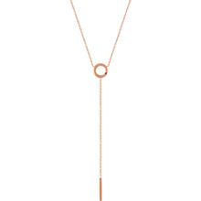 14K Yellow Circle & Bar 