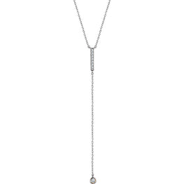 14K Gold 1/8 CTW Diamond Bar Y 16-18" Necklace