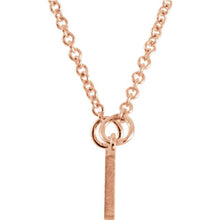 14K Gold Engravable Bar Necklace