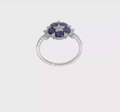 14K Gold Lab Grown Diamond & Sapphire
