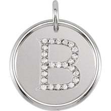 14K 1/8 CTW Diamond Initial 